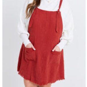 Arula Leighton Skirtall Dress, Size X (10-12), Rust Red